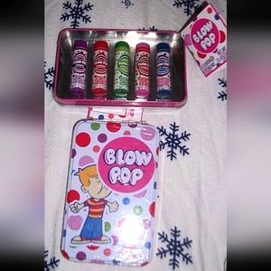 🎁5 PC LIP BALM Lotta Luv Blow Pop TIN New